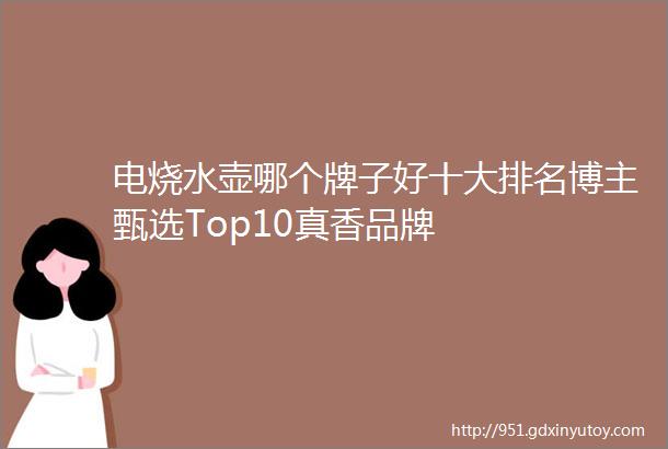 电烧水壶哪个牌子好十大排名博主甄选Top10真香品牌