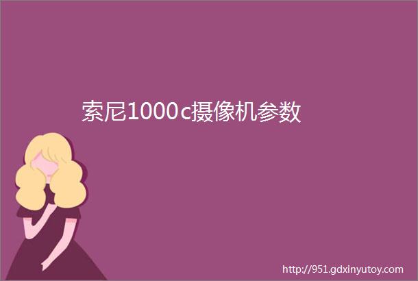 索尼1000c摄像机参数