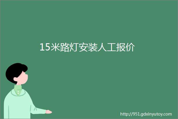 15米路灯安装人工报价