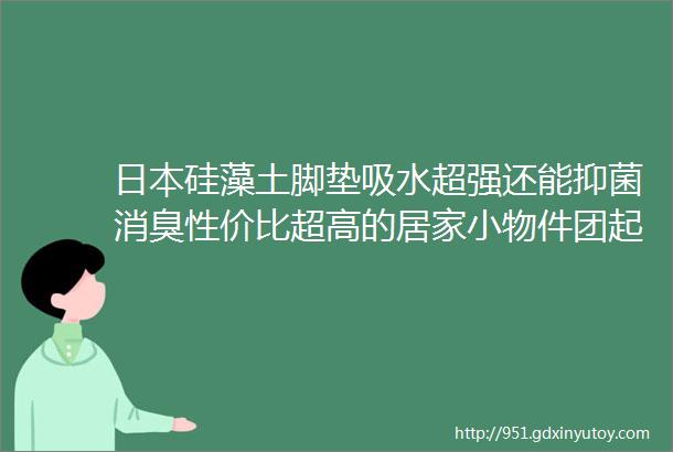 日本硅藻土脚垫吸水超强还能抑菌消臭性价比超高的居家小物件团起来