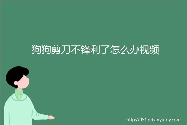 狗狗剪刀不锋利了怎么办视频