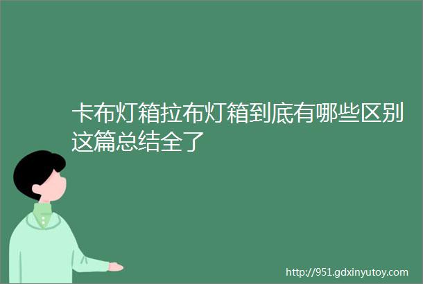 卡布灯箱拉布灯箱到底有哪些区别这篇总结全了