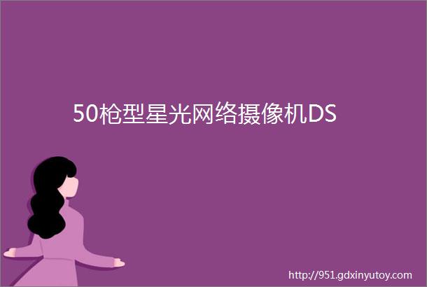 50枪型星光网络摄像机DS