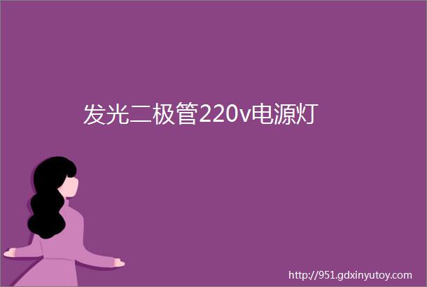 发光二极管220v电源灯