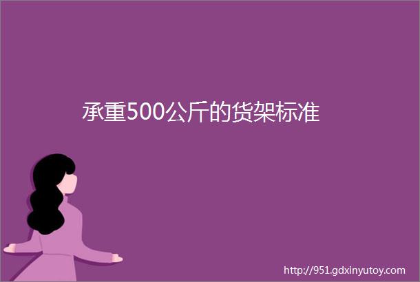 承重500公斤的货架标准