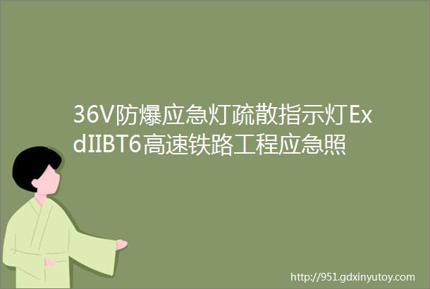 36V防爆应急灯疏散指示灯ExdIIBT6高速铁路工程应急照明灯