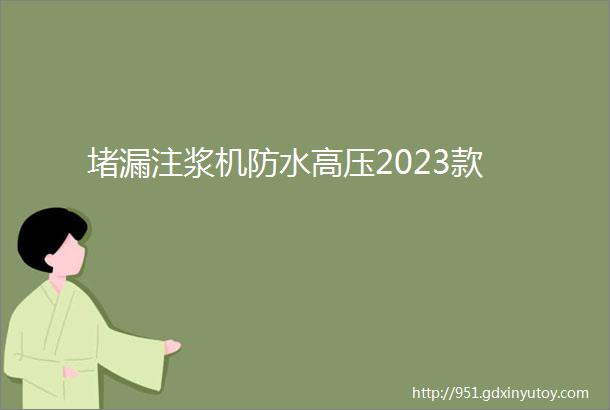 堵漏注浆机防水高压2023款