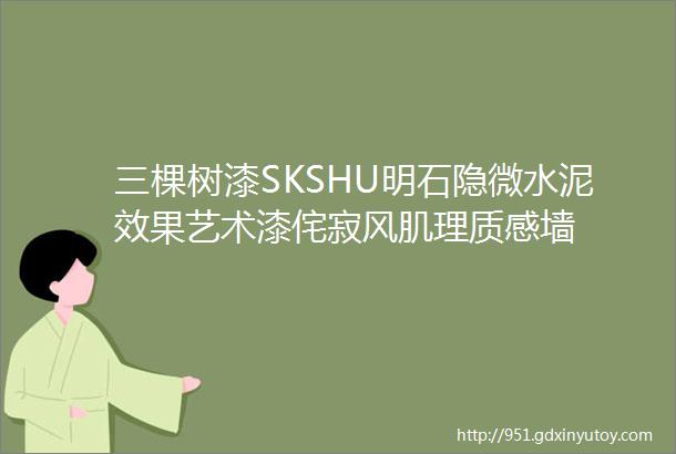 三棵树漆SKSHU明石隐微水泥效果艺术漆侘寂风肌理质感墙