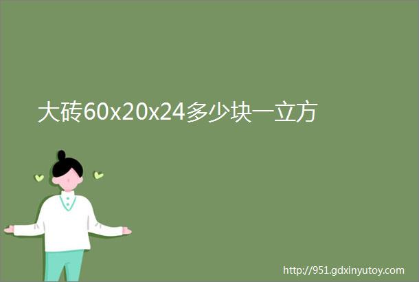 大砖60x20x24多少块一立方