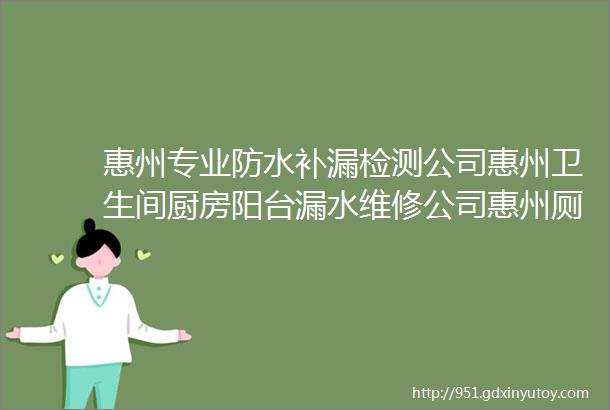 惠州专业防水补漏检测公司惠州卫生间厨房阳台漏水维修公司惠州厕所外墙厂房屋顶天花板电梯井漏水补漏电话