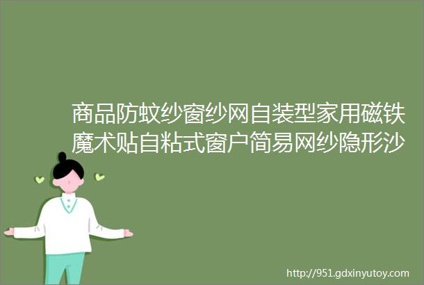 商品防蚊纱窗纱网自装型家用磁铁魔术贴自粘式窗户简易网纱隐形沙窗帘