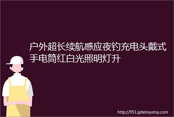 户外超长续航感应夜钓充电头戴式手电筒红白光照明灯升