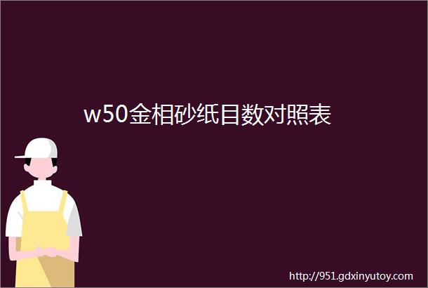 w50金相砂纸目数对照表