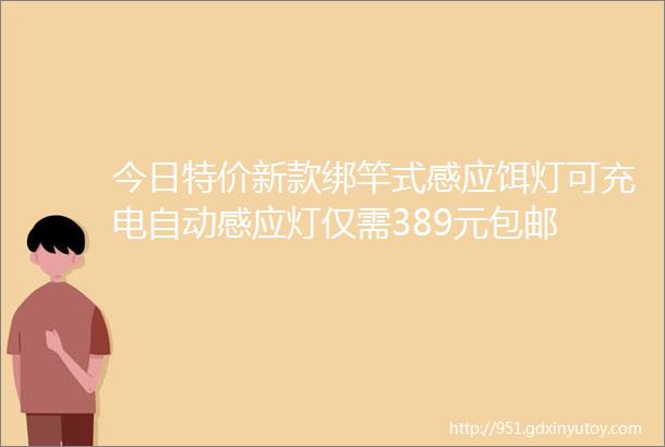 今日特价新款绑竿式感应饵灯可充电自动感应灯仅需389元包邮