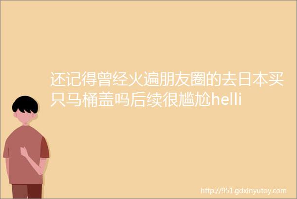 还记得曾经火遍朋友圈的去日本买只马桶盖吗后续很尴尬helliphellip