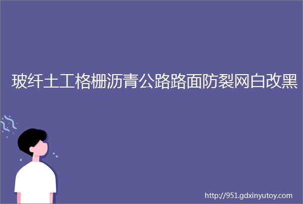 玻纤土工格栅沥青公路路面防裂网白改黑