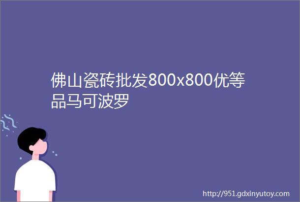 佛山瓷砖批发800x800优等品马可波罗