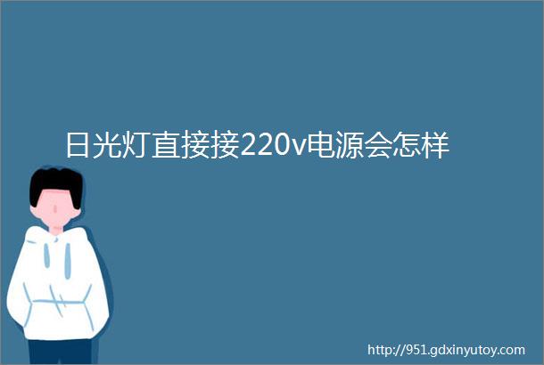 日光灯直接接220v电源会怎样