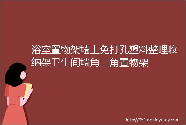 浴室置物架墙上免打孔塑料整理收纳架卫生间墙角三角置物架