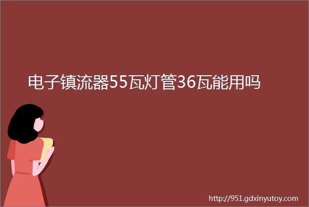 电子镇流器55瓦灯管36瓦能用吗