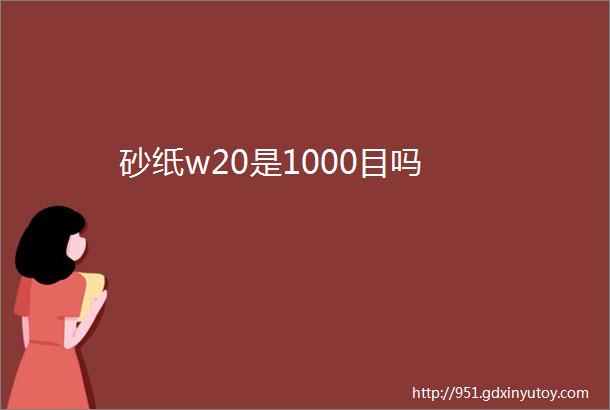 砂纸w20是1000目吗