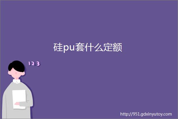 硅pu套什么定额