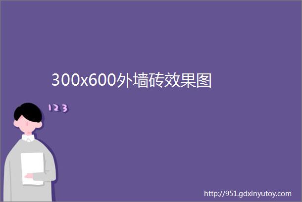 300x600外墙砖效果图