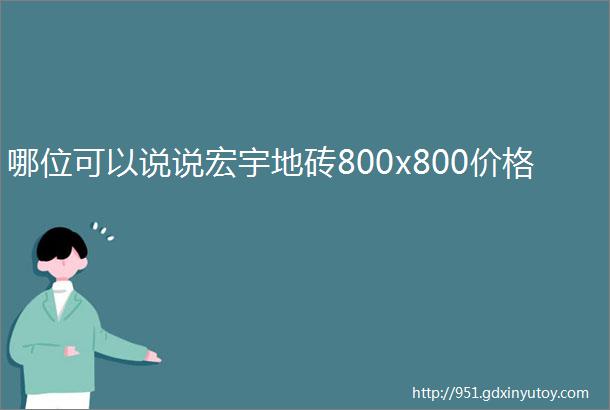 哪位可以说说宏宇地砖800x800价格